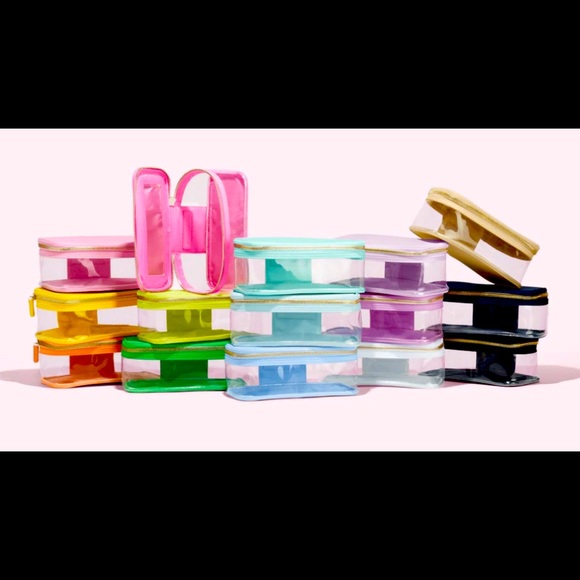 NWT STONEY CLOVER LANE Clear Zip Top Pouch - Picture 1 of 3